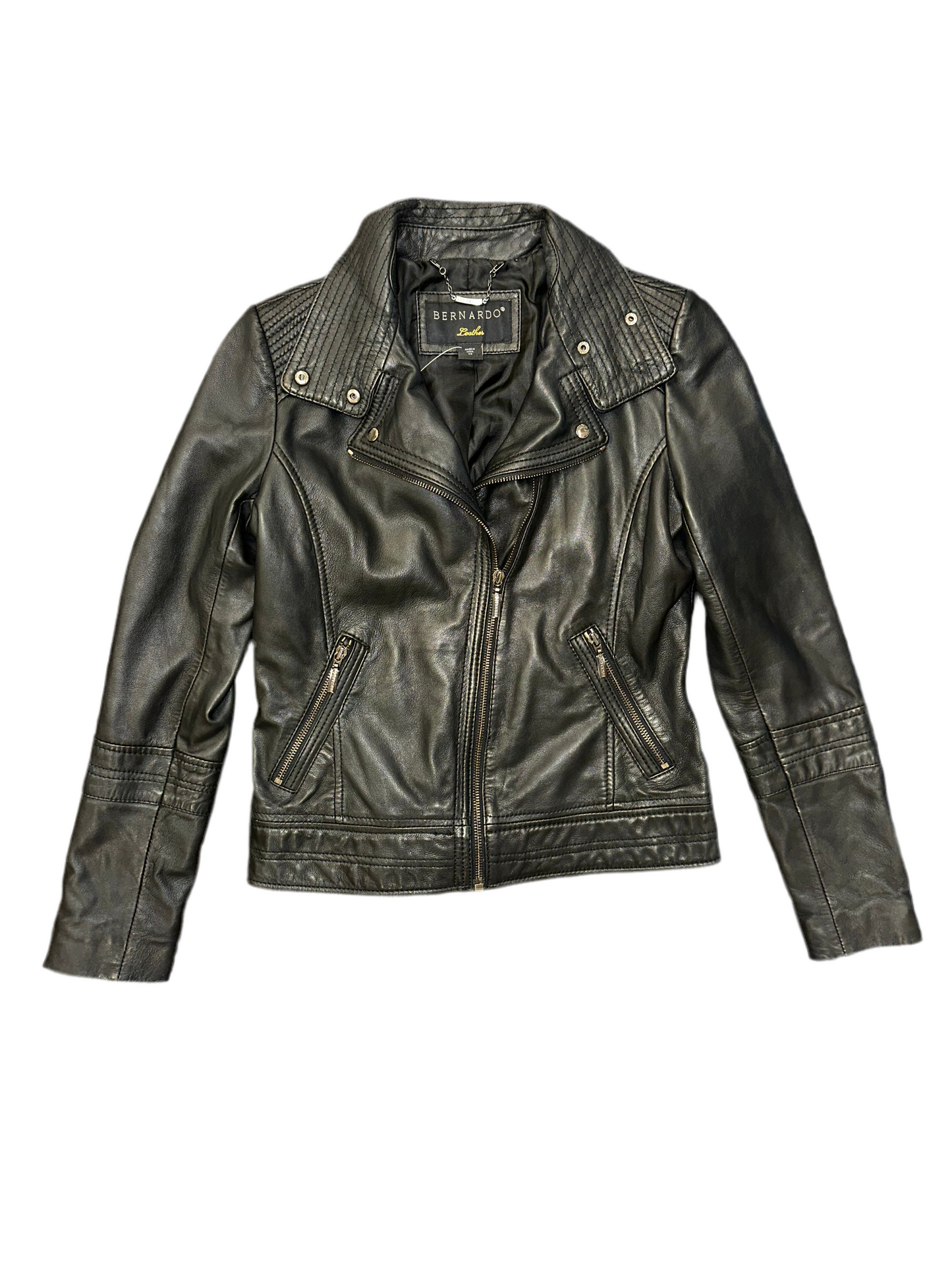 Vintage Leather Moto Jacket