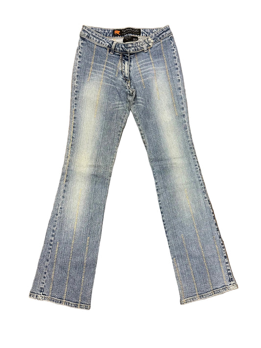 Vintage Italian Low Rise Stitched Jeans