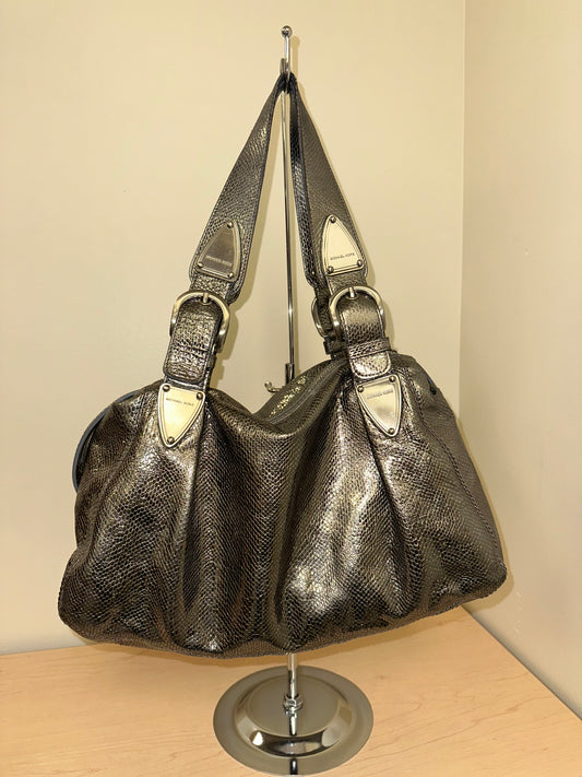 Michael Kors Silver Snakeskin Purse