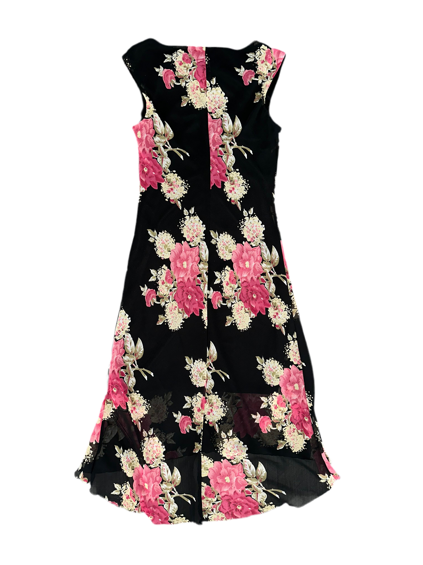 Vintage Floral Cowl Neck Dress
