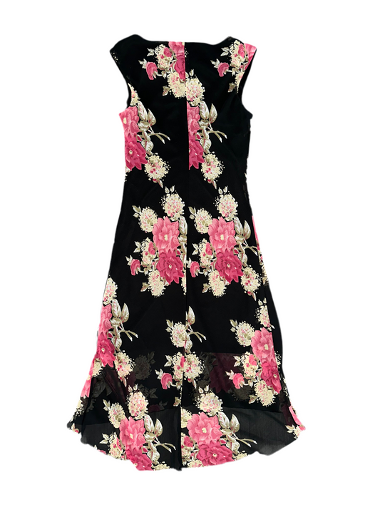 Vintage Floral Cowl Neck Dress