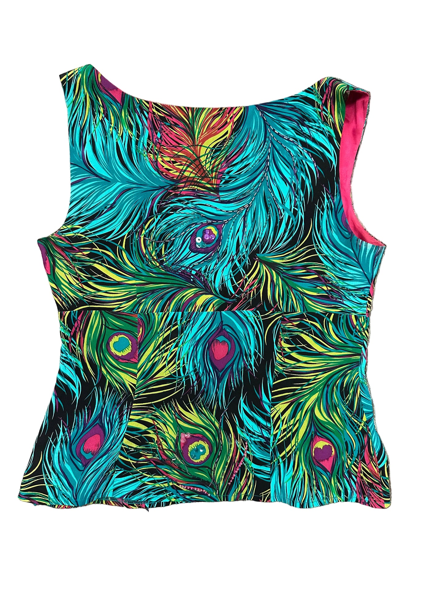 Vintage Nanette Lepore Peacock Tank Top Blouse