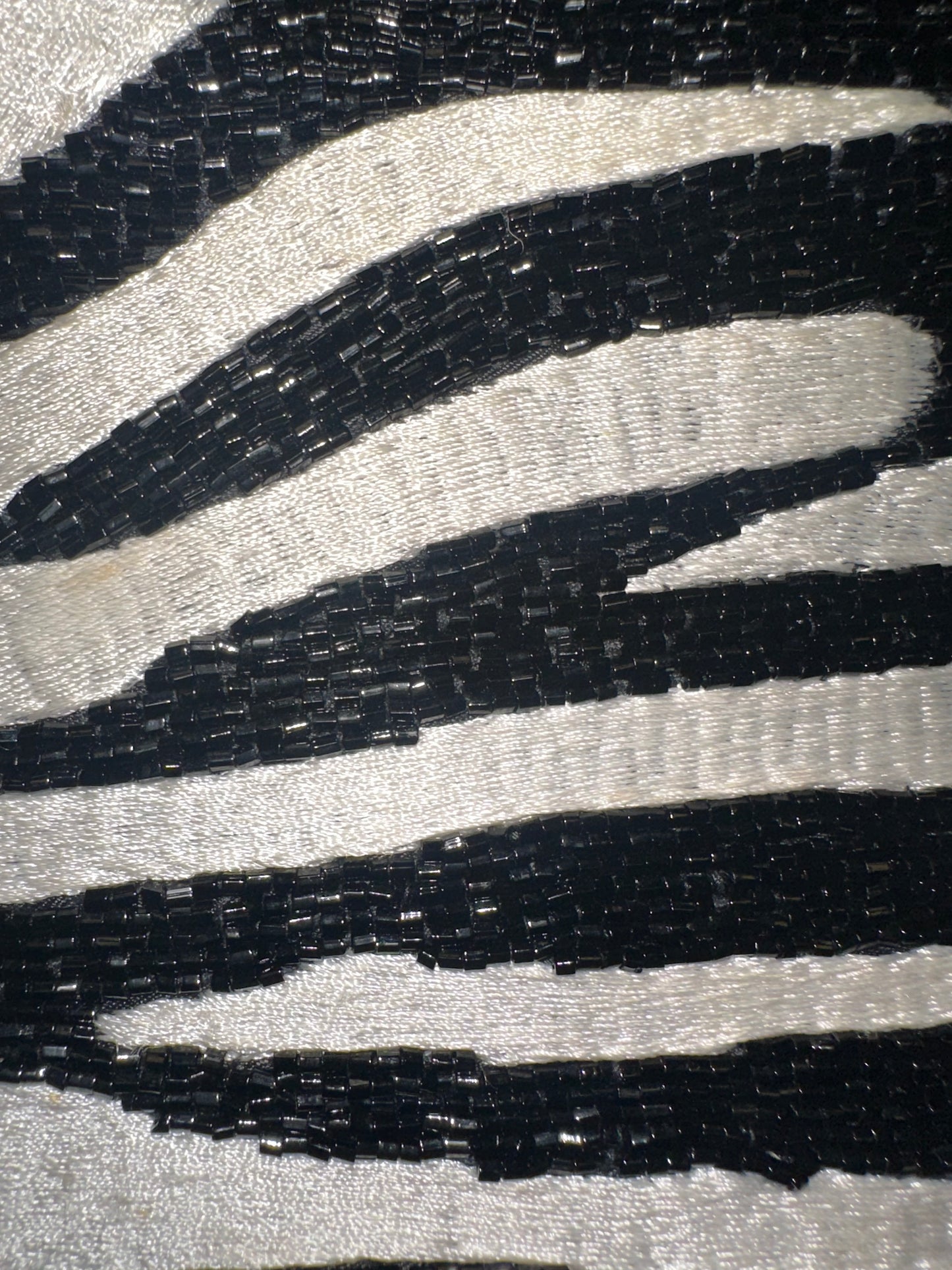 90s Zebra Beaded Evening Bag