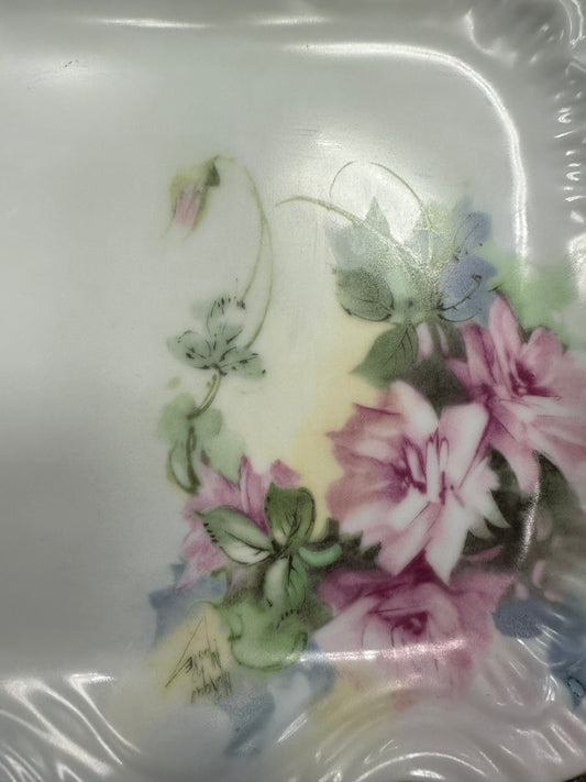 Vintage Floral Trinket Tray