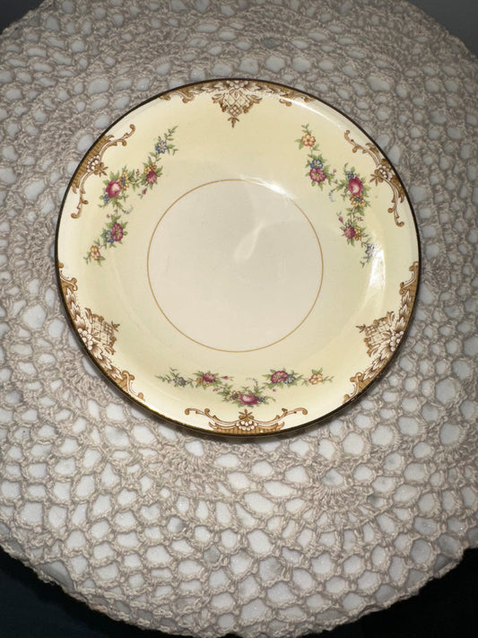 Eggshell Nautilus Floral Jewelry Catch All Dish