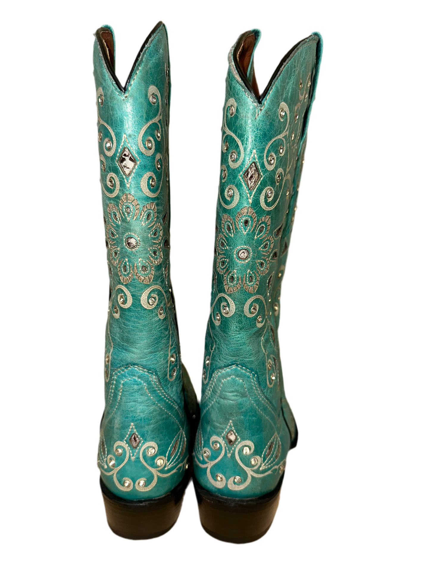 Vintage Turquoise Cowboy Boots