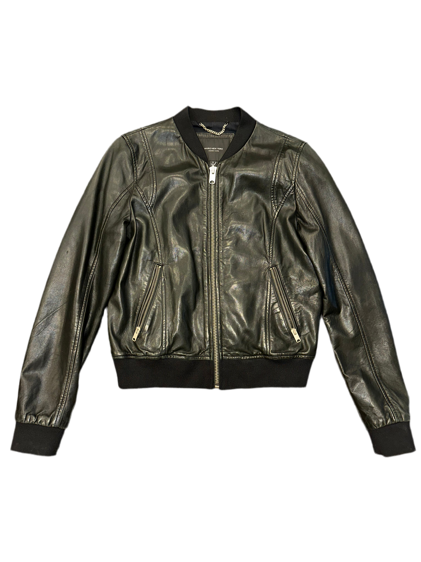 Vintage Leather Bomber Jacket