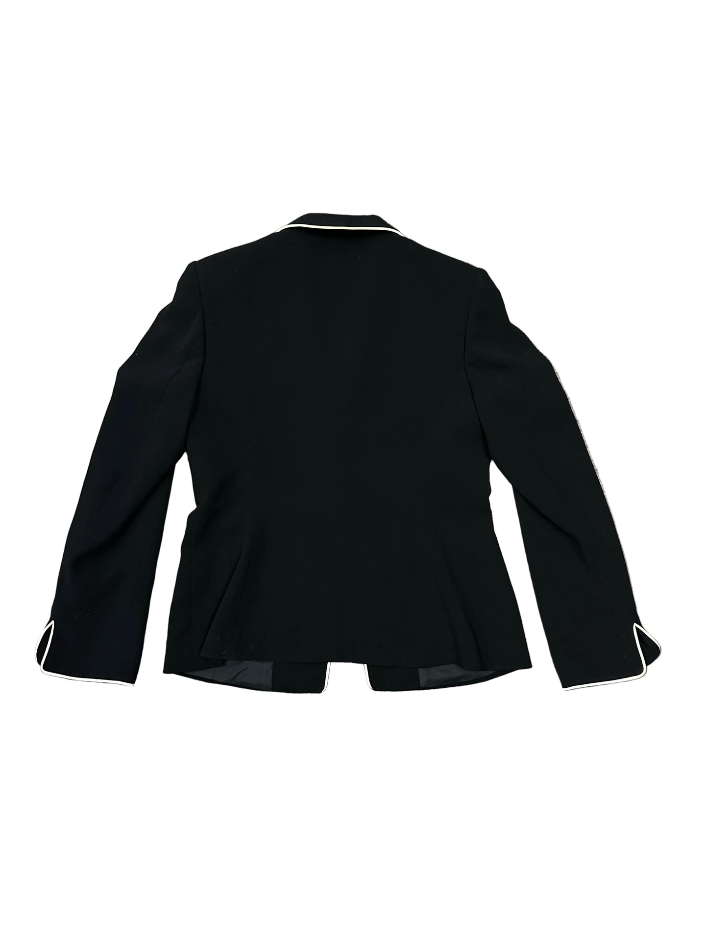 Vintage Black Blazer with White Trim