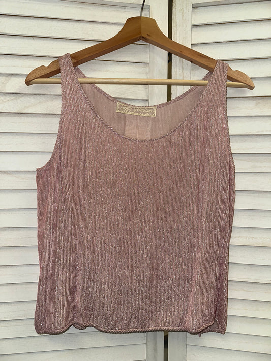 Vintage Sparkly Pink Cami