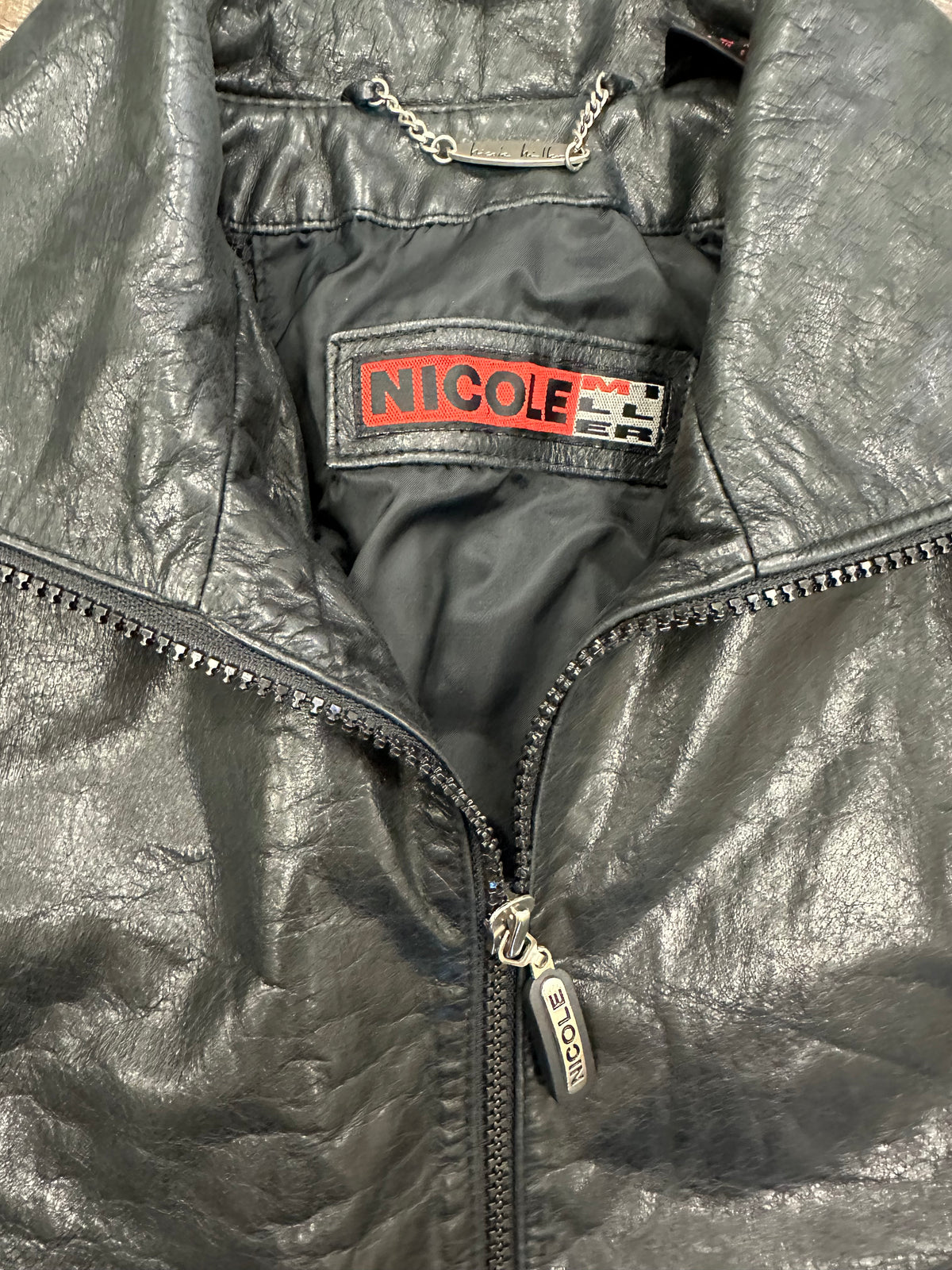 Vintage Nicole Miller Black Leather Jacket