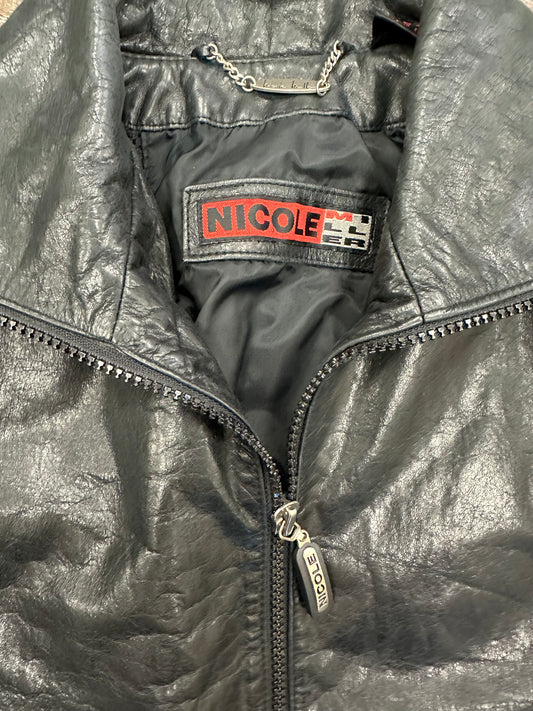 Vintage Nicole Miller Black Leather Jacket