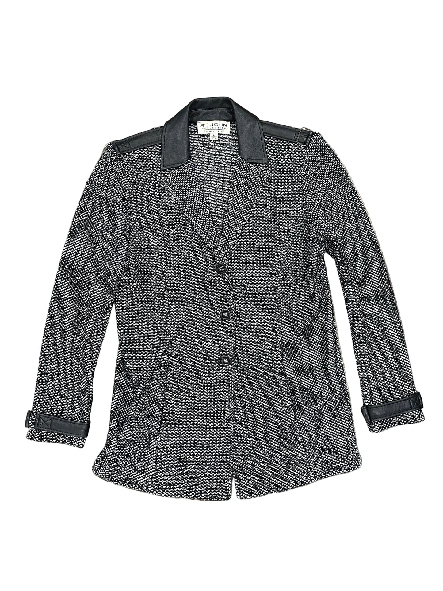Vintage St. John Blazer with Leather Details