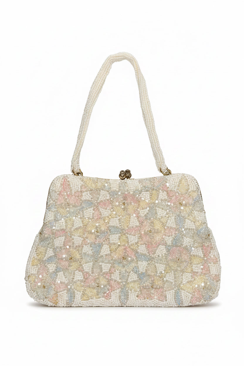 Vintage Beaded Kiss Lock Handbag