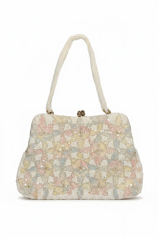 Vintage Beaded Kiss Lock Handbag