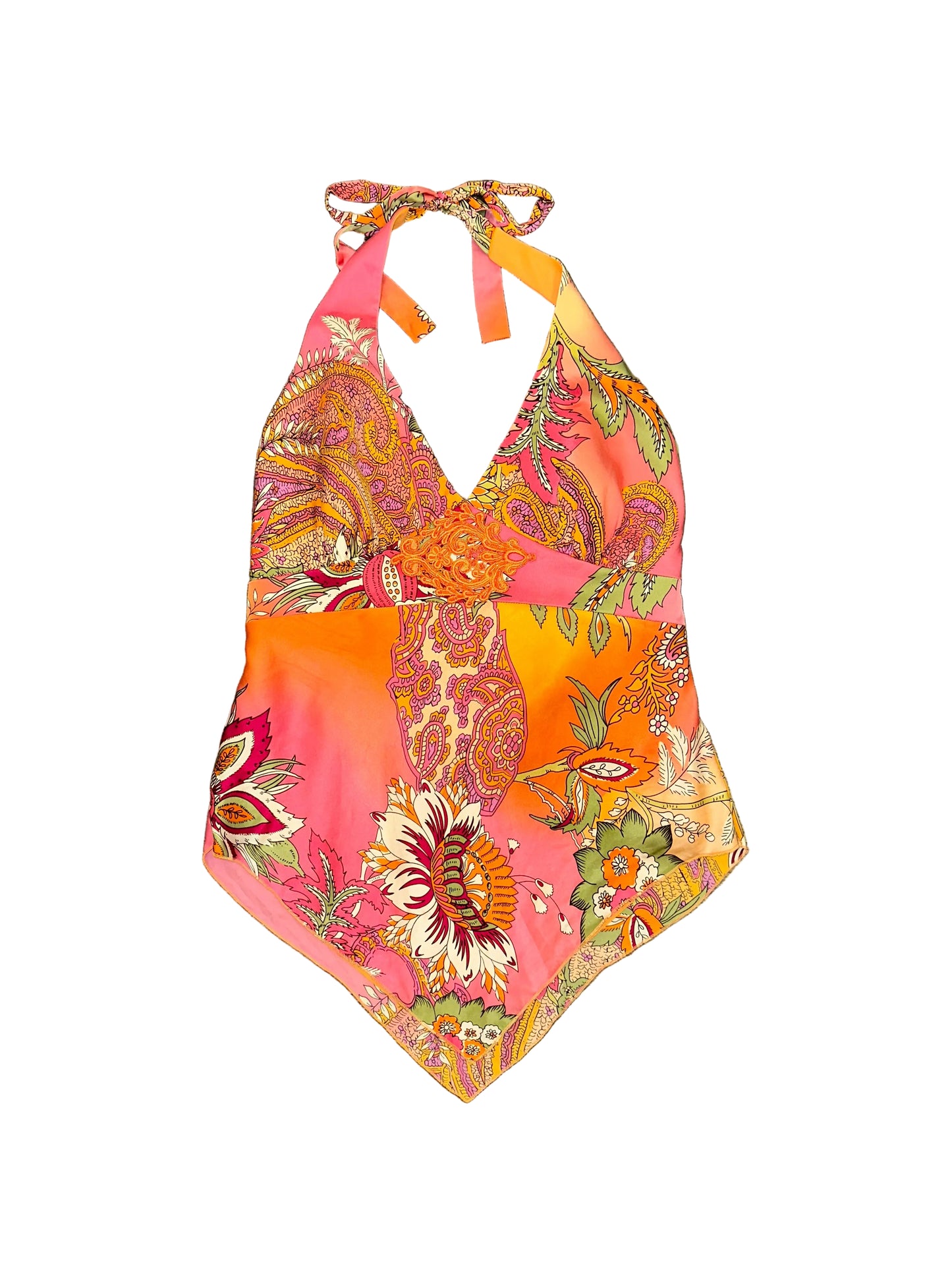 Vintage Silk Halter Top