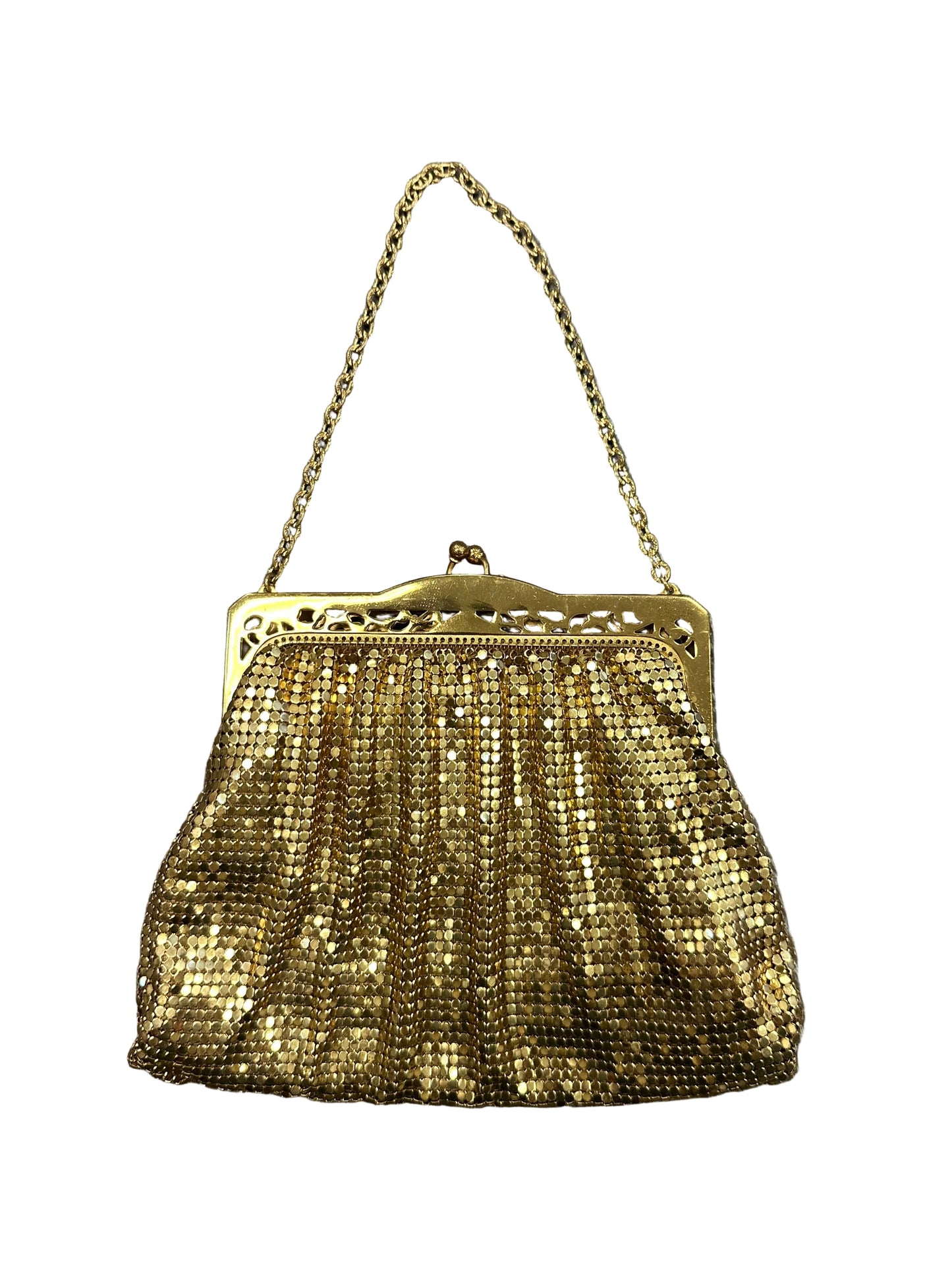 Vintage Chainmail Kiss Lock Purse