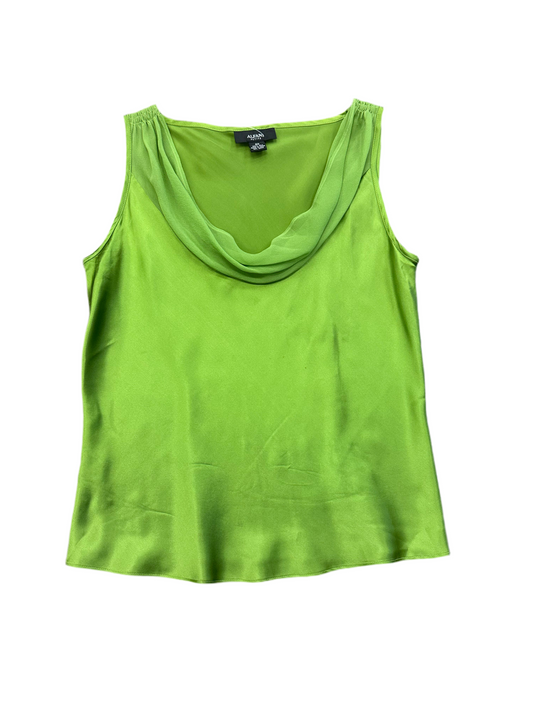 Vintage Green Silk Scoop Neck