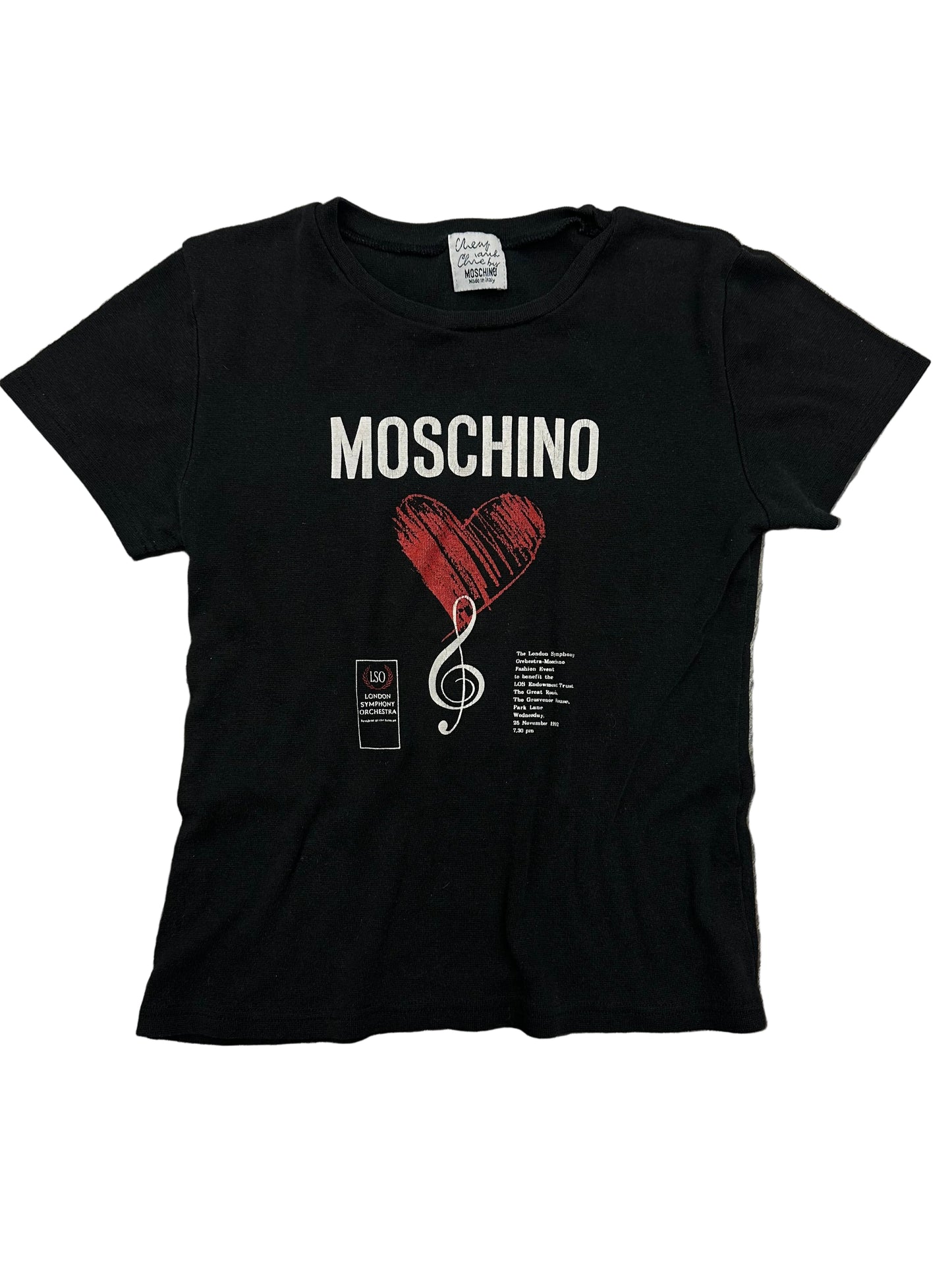 Vintage Moschino Logo Baby Tee