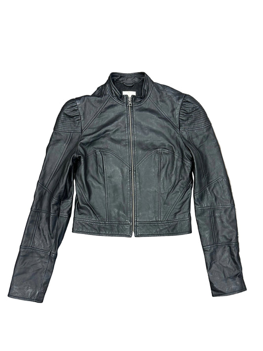 Kardashians x Bebe Black Leather Moto Jacket