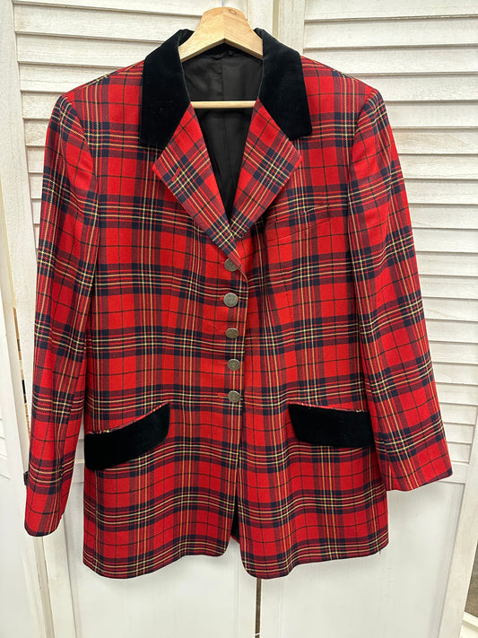 Vintage Burberry Plaid Blazer