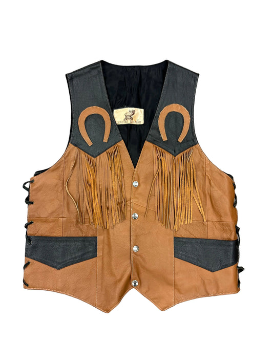 Vintage Western Leather Vest