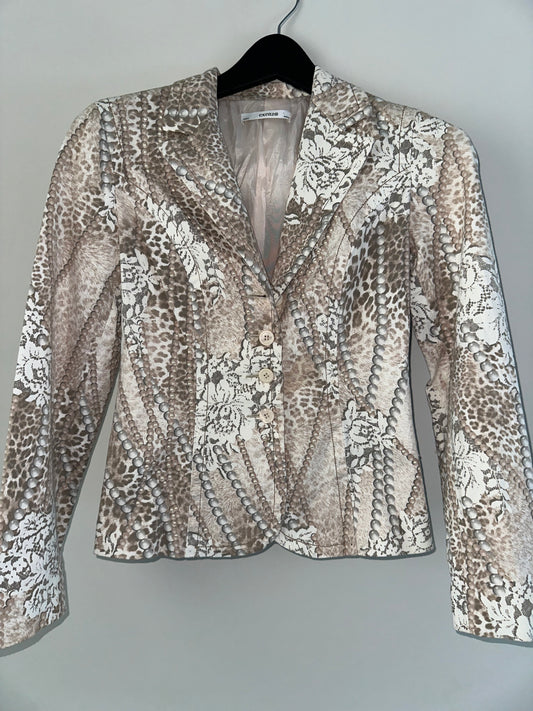 Vintage Blazer with Faux Pearl Detailing