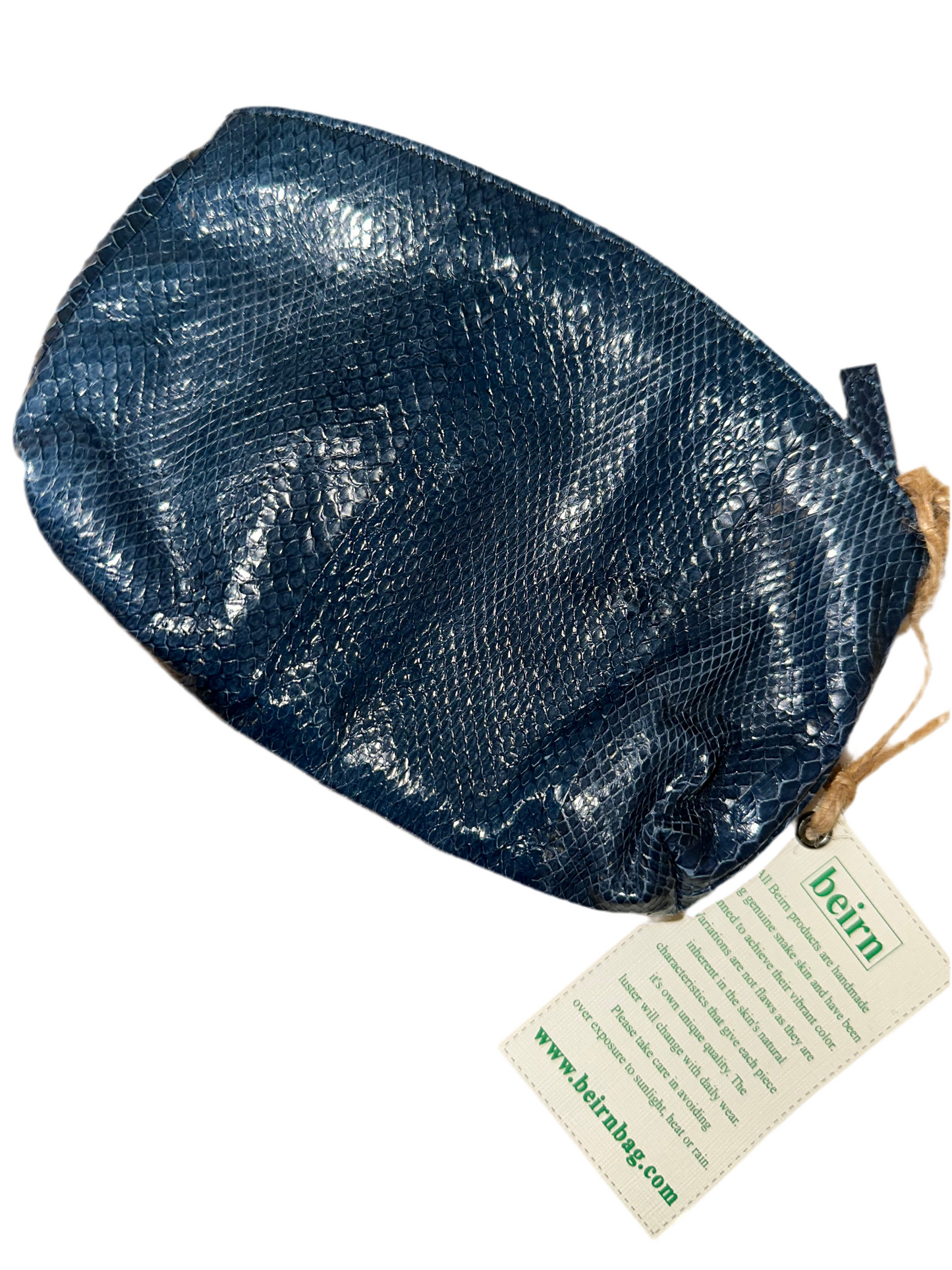 Vintage Snakeskin Zip Pouch