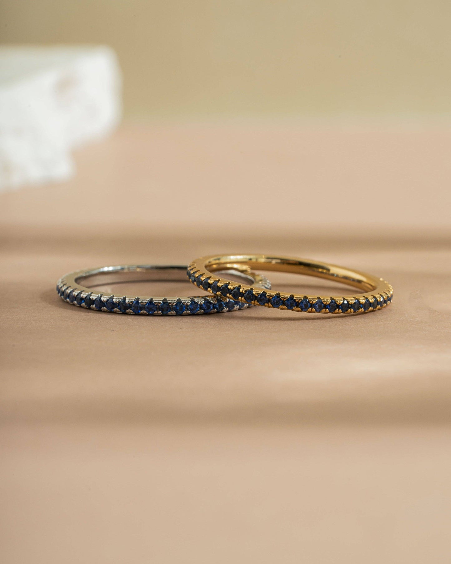 Gold Plated Sapphire Eternity Ring