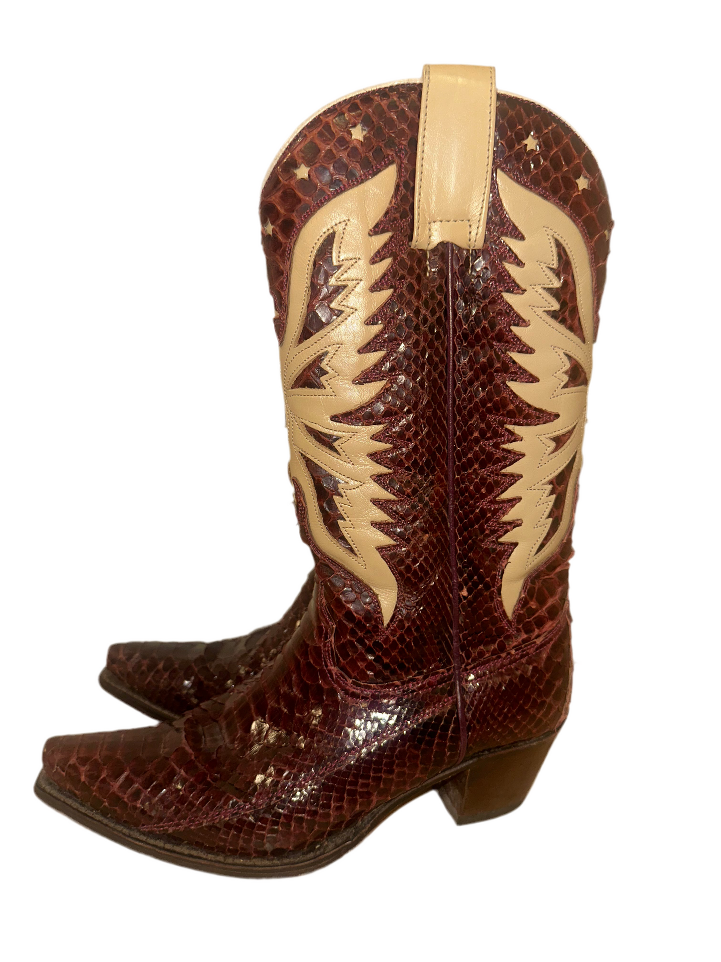 Vintage Snakeskin Cowboy Boots