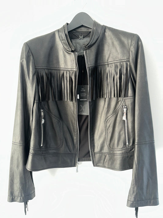 Dawn Levy Leather Fringe Jacket