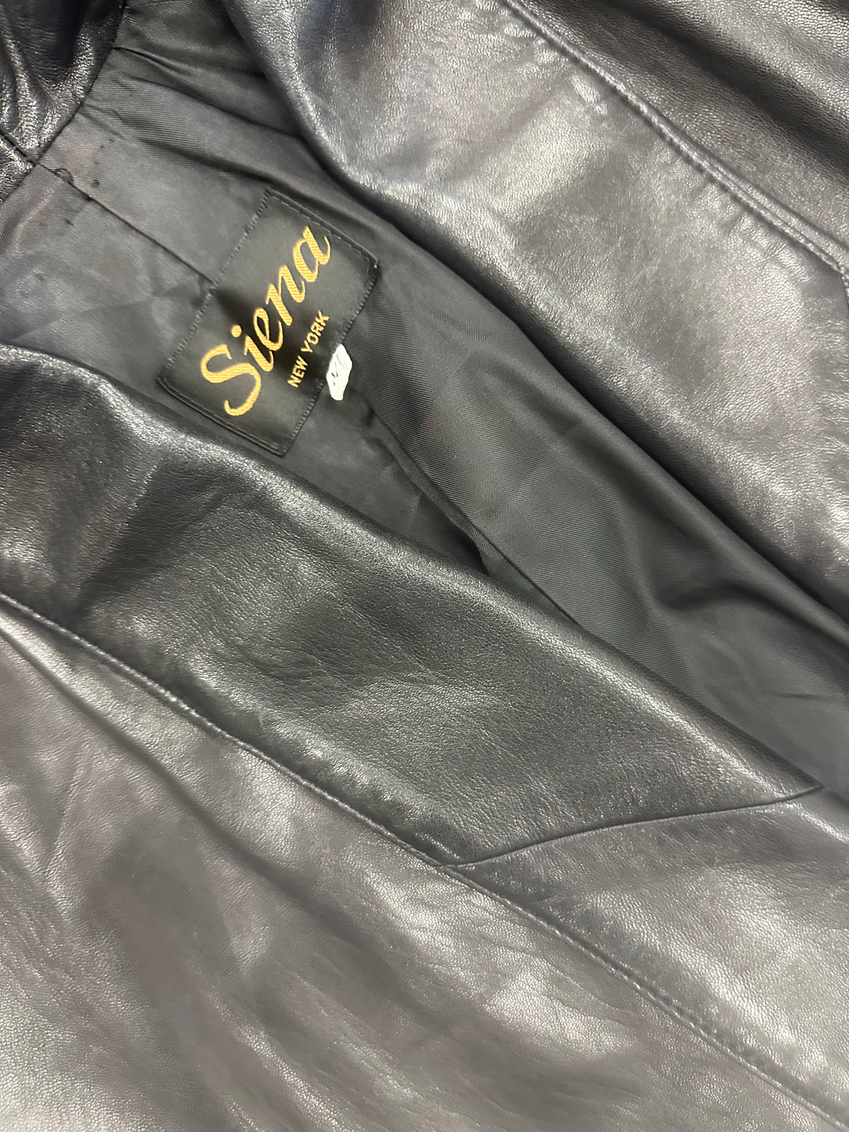 Vintage Open Front Leather Jacket