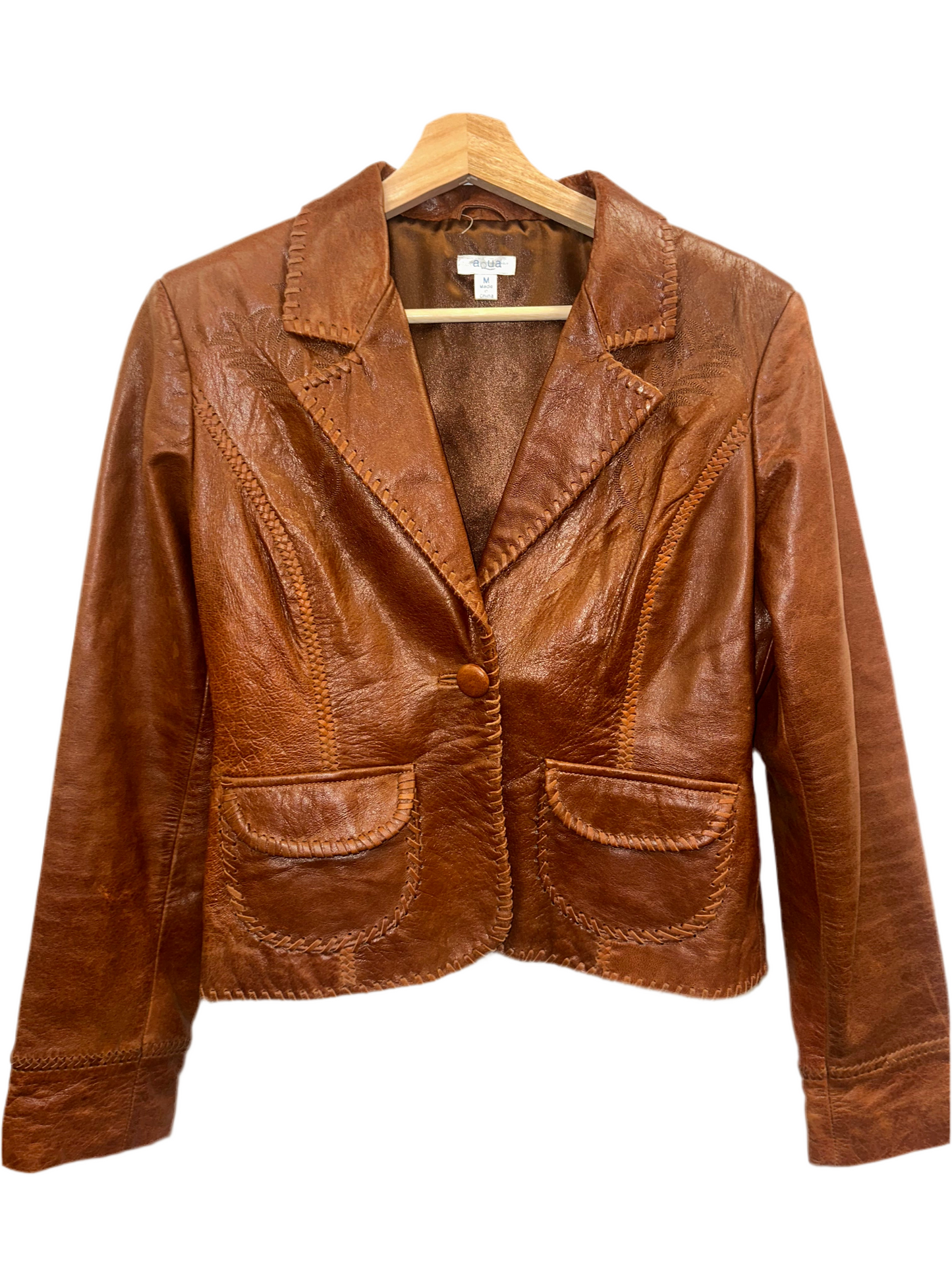 Vintage Brown Leather Jacket