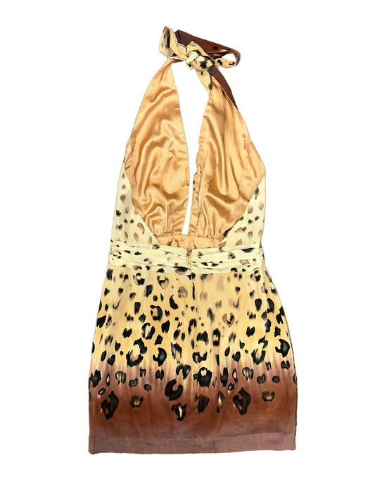 Vintage Y2K Bebe Leopard Dress