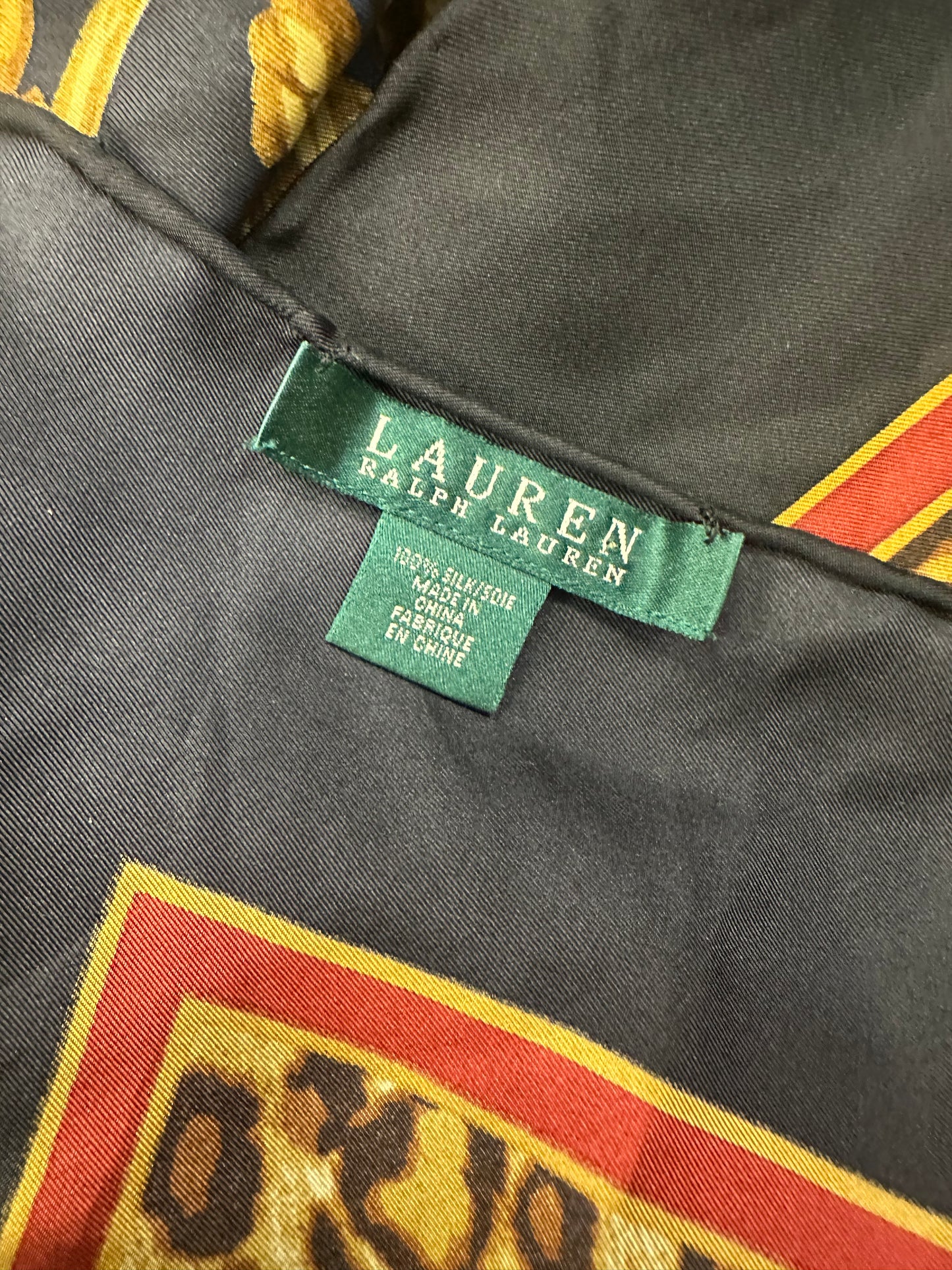 Vintage Early 90s Ralph Lauren Silk Scarf