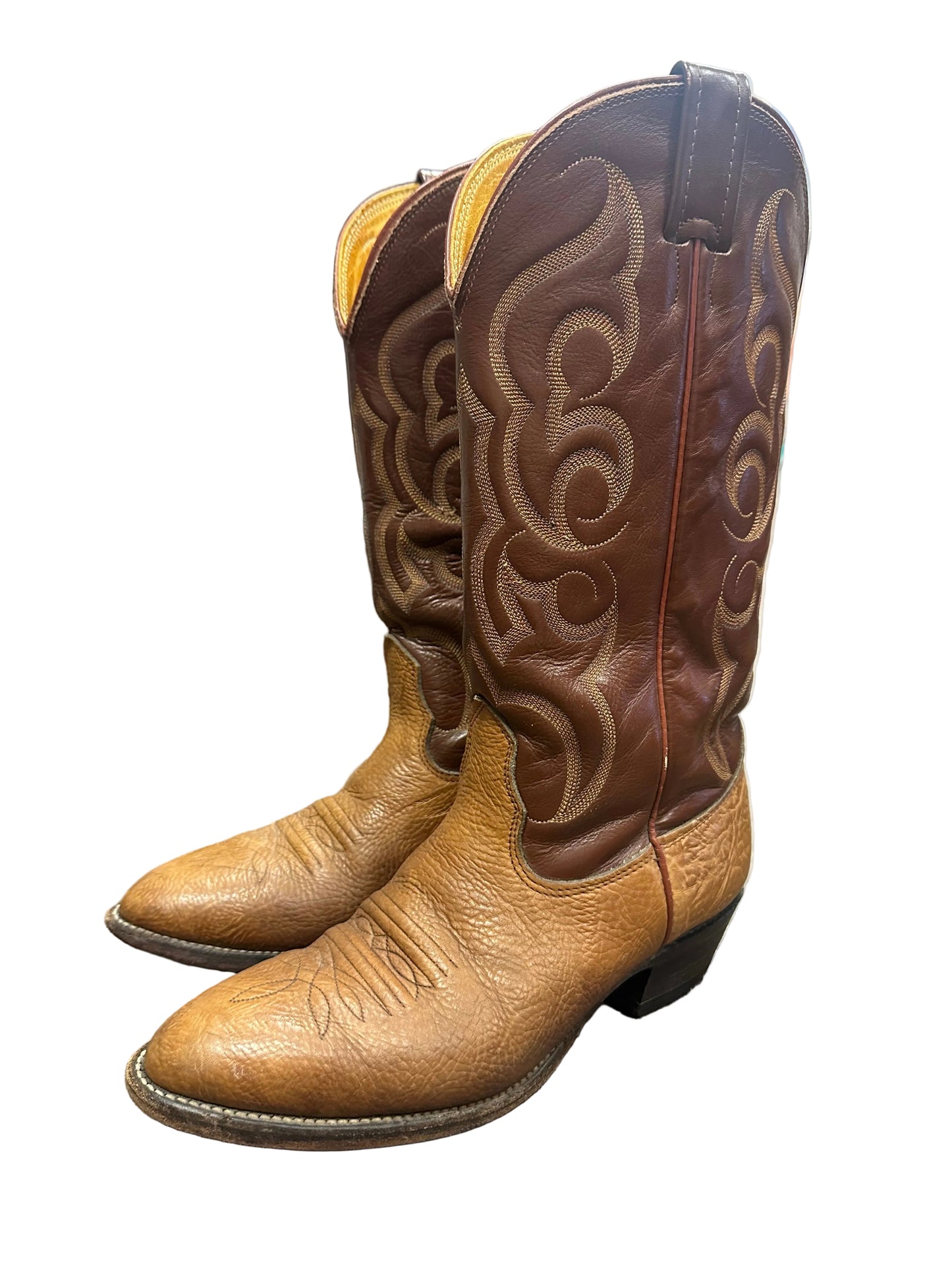Vintage Brown Cowboy Boots