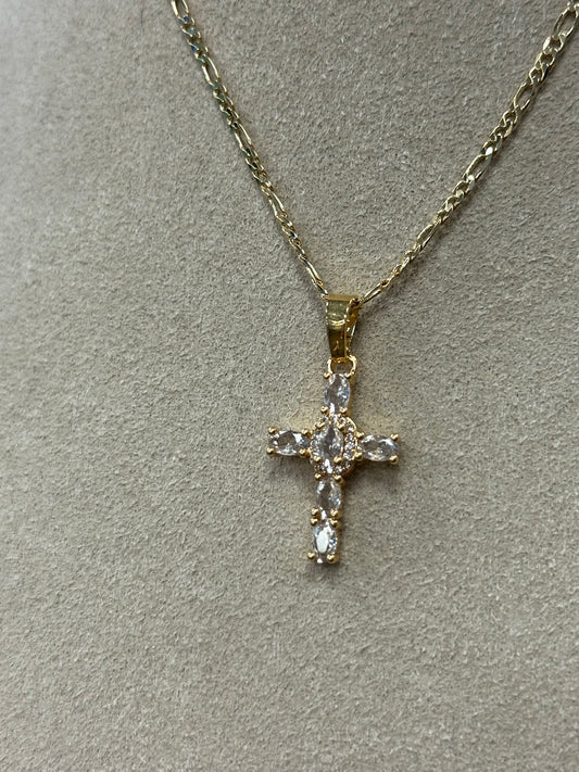 GALYNT Cross 'Baguette Figaro' Necklace