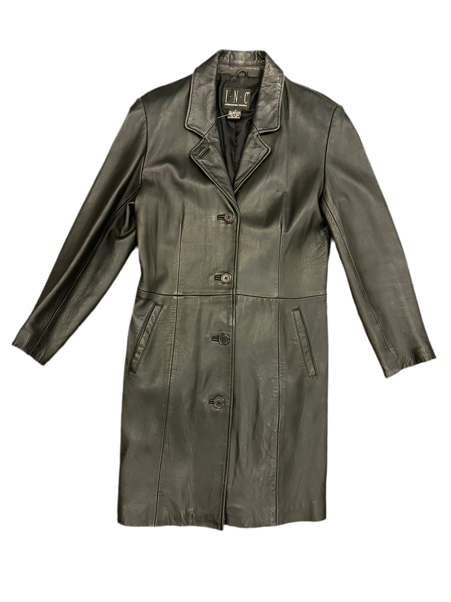 Vintage Long Leather Jacket