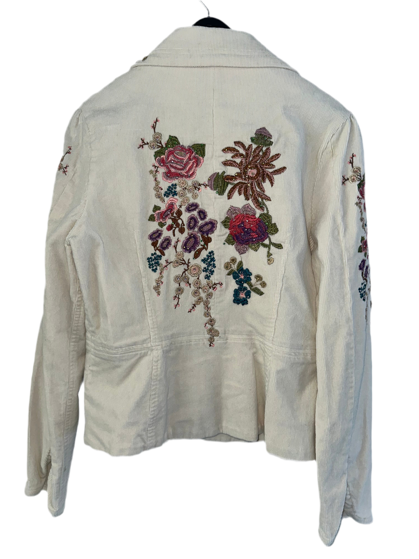 Y2K White Corduroy Jacket