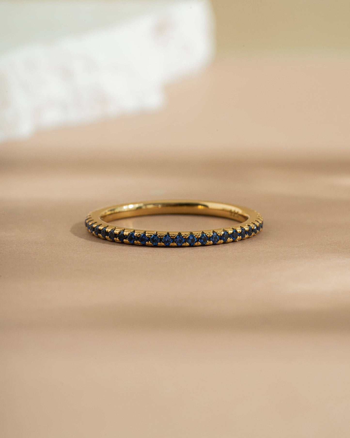 Gold Plated Sapphire Eternity Ring