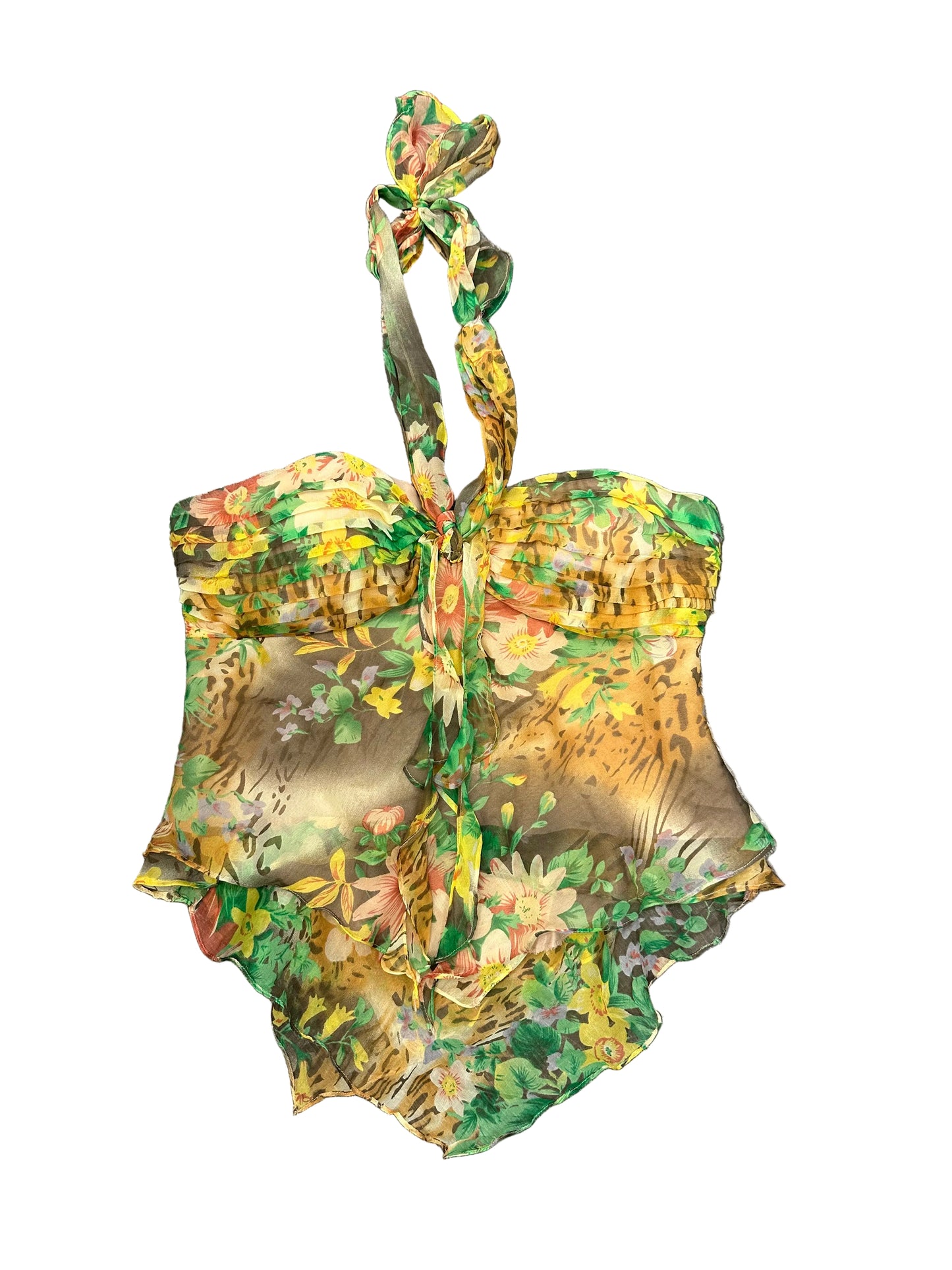Vintage Silk Halter Tank Top