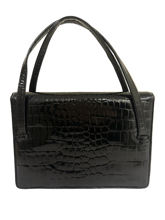 Vintage (1950s) Embossed Croc Handbag