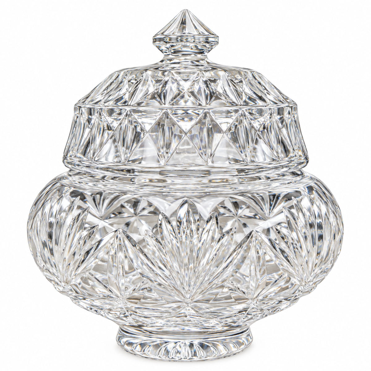 Vintage Crystal Candy Dish with Lid