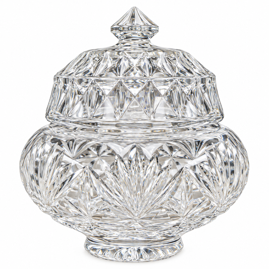 Vintage Crystal Candy Dish with Lid