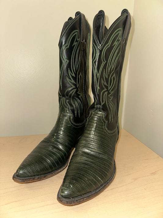 Vintage Green Cowboy Boots