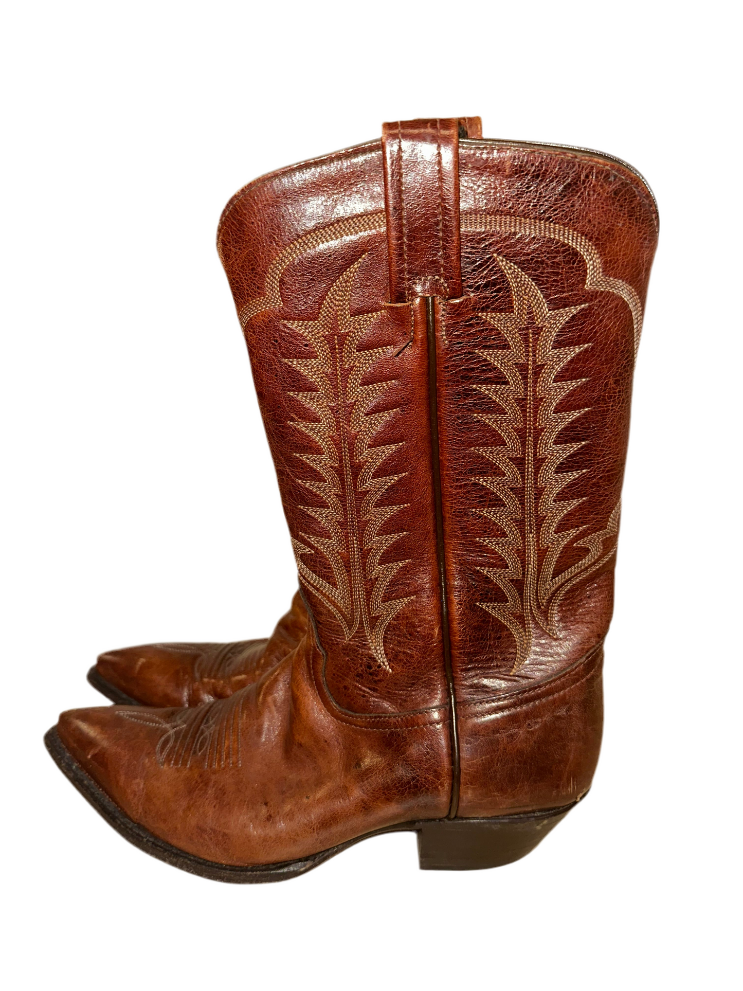 Brown Leather Cowboy Boots