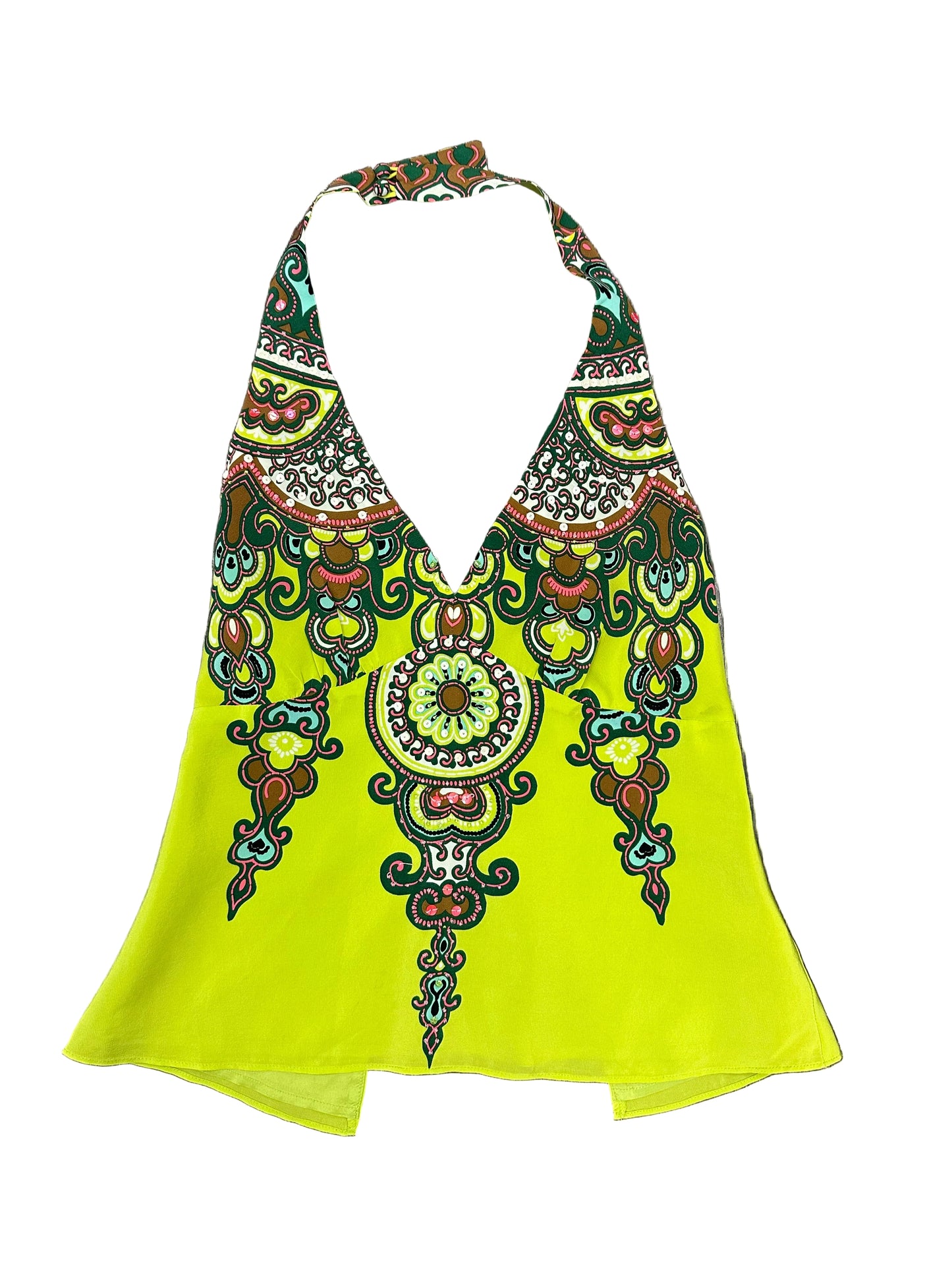 Vintage Silk Halter Tank Top