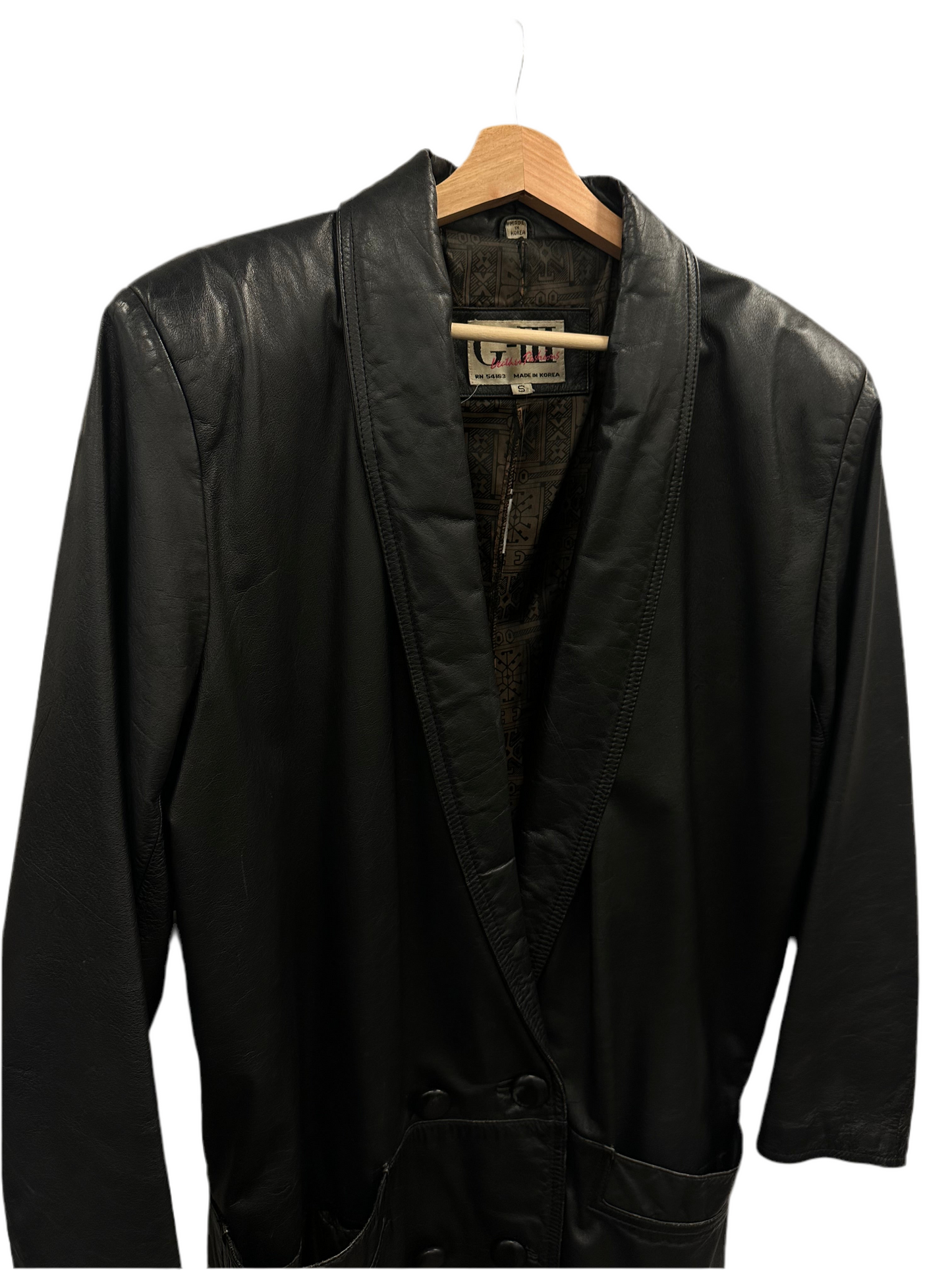 Vintage Long Leather Jacket
