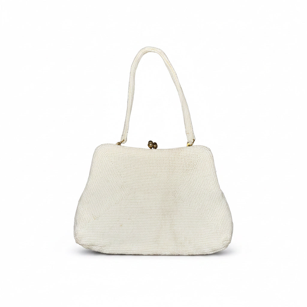 Vintage Beaded Kiss Lock Handbag