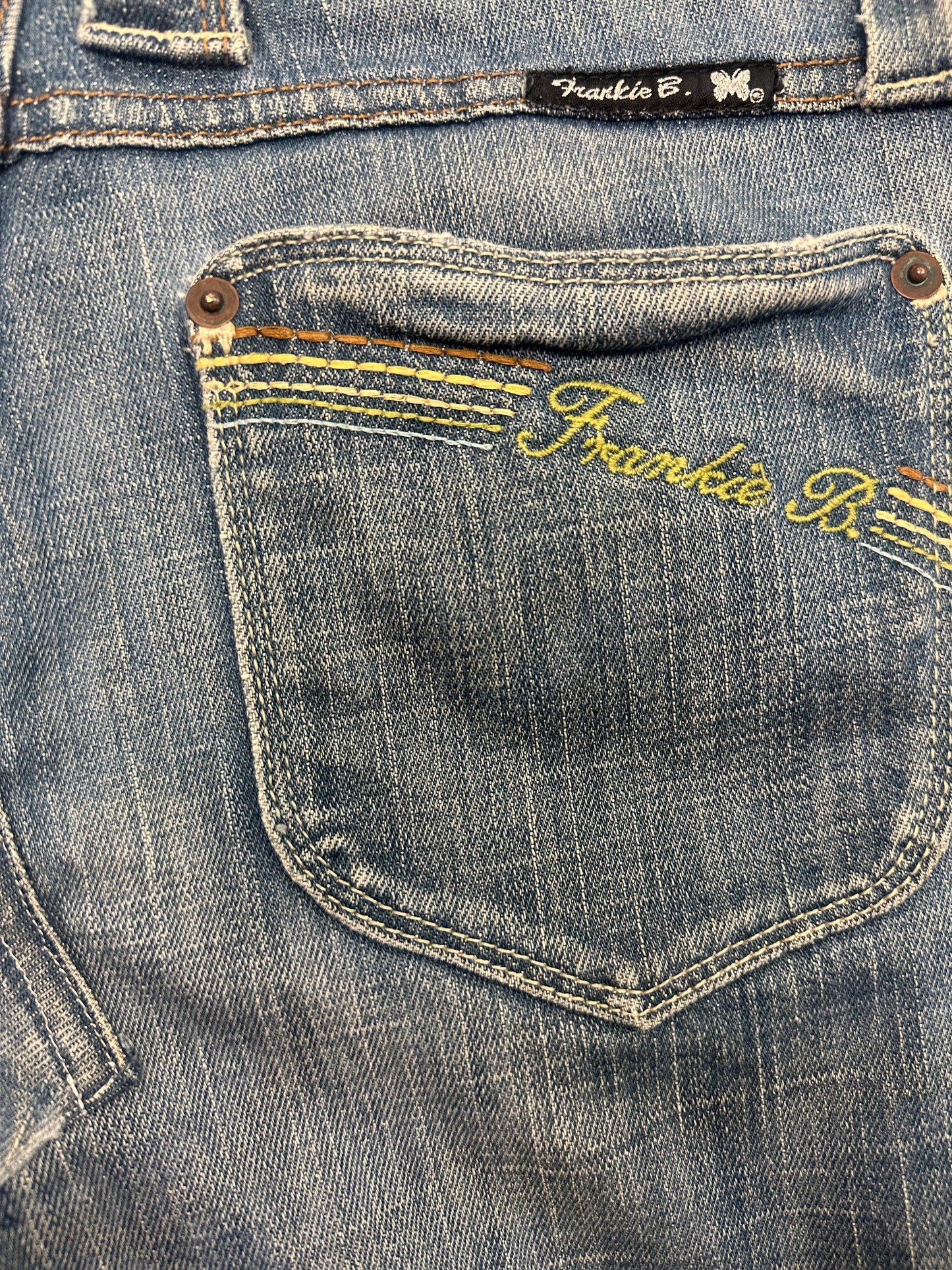 Vintage Frankie B. Long Denim Butterfly Skirt