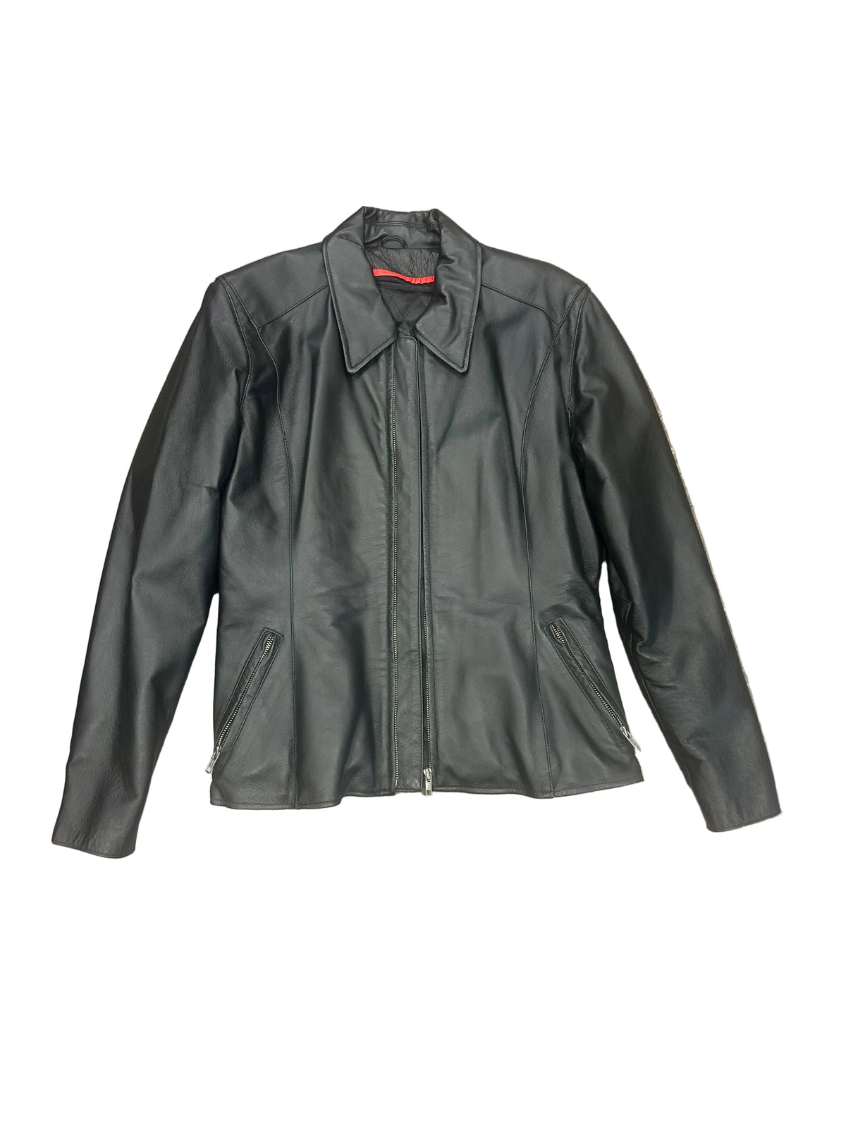 Vintage Lined Leather Motorcycle Jacket